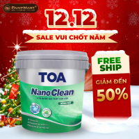 Sơn nội thất cao cấp Toa Nanoclean bóng mờ - 15L