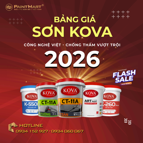 Bảng giá sơn Kova 2026