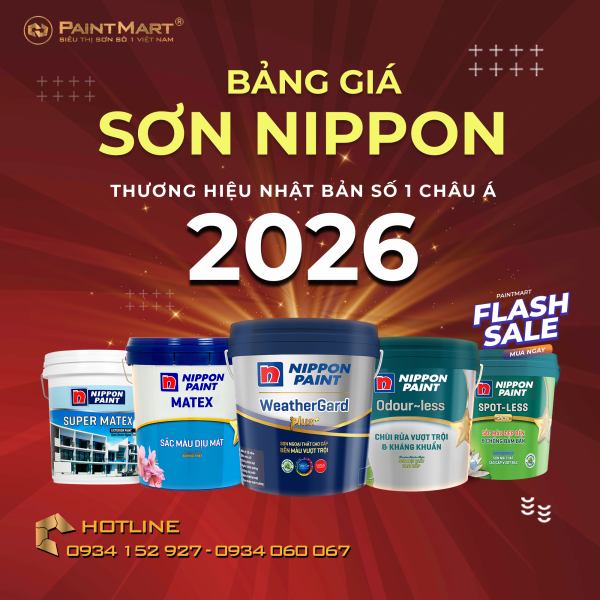 Bảng giá sơn Nippon mới nhất năm 2026