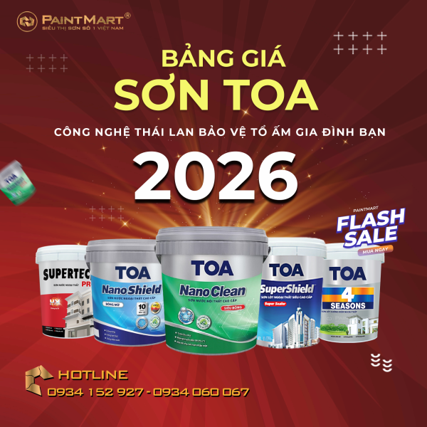 Bảng giá sơn Toa mới nhất 2026