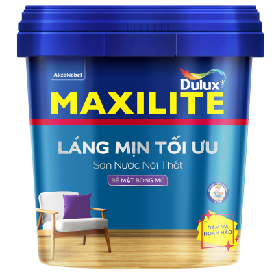 Sơn nội thất Maxilite Láng Mịn Tối Ưu bề mặt bóng M16B - 5L