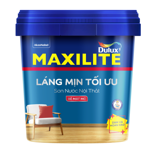 Sơn nội thất Maxilite Láng Mịn Tối Ưu bề mặt mờ M16 - 5L