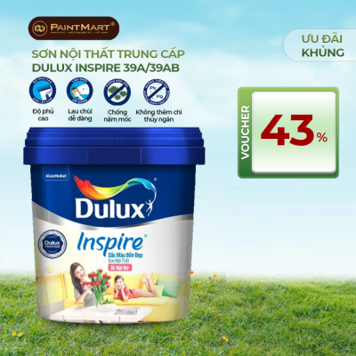 Sơn nội thất Dulux Inspire bề mặt bóng 39AB lon 5L