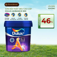 Sơn nội thất Dulux Ambiance 5 In 1 Diamond Glow siêu bóng 66AB thùng 15L