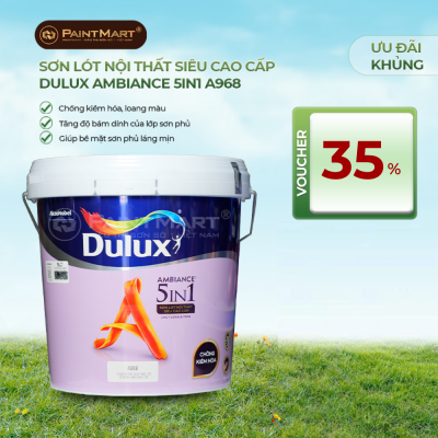 Sơn lót nội thất siêu cao cấp DULUX AMBIANCE 5IN1 - A968 lon 5L