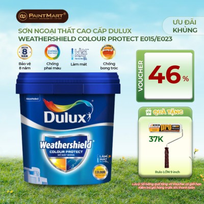 Sơn ngoại thất Dulux Weathershield Colour Protect bề mặt mờ E015 thùng 15L