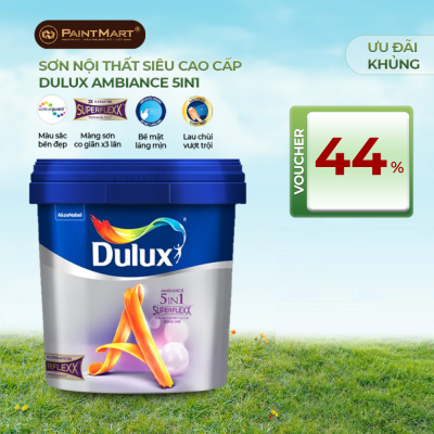 Sơn nội thất Dulux Ambiance 5 in 1 Superflexx siêu bóng Z611B lon 5L