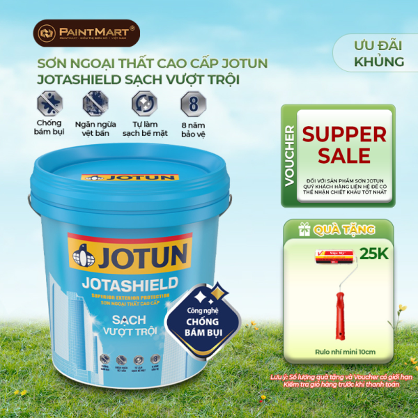 Sơn nước ngoại thất Jotun Jotashield sạch vượt trội lon 5L