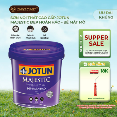 Sơn nước nội thất Jotun Majestic đẹp hoàn hảo bóng mờ lon 1L