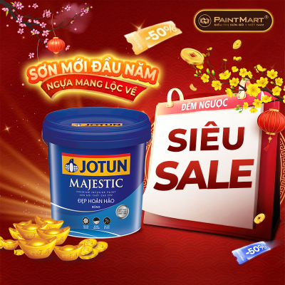 Sơn nước nội thất Jotun Majestic đẹp hoàn hảo (bóng) lon 1L