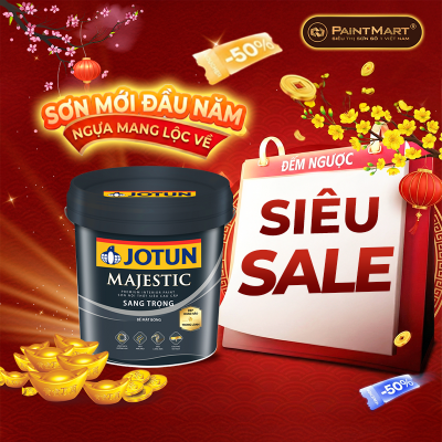 Sơn nước nội thất Jotun Majestic sang trọng bóng lon 1L