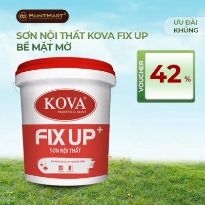 Sơn nước nội thất KOVA FIX UP bề mặt mờ - Lon 3,5L