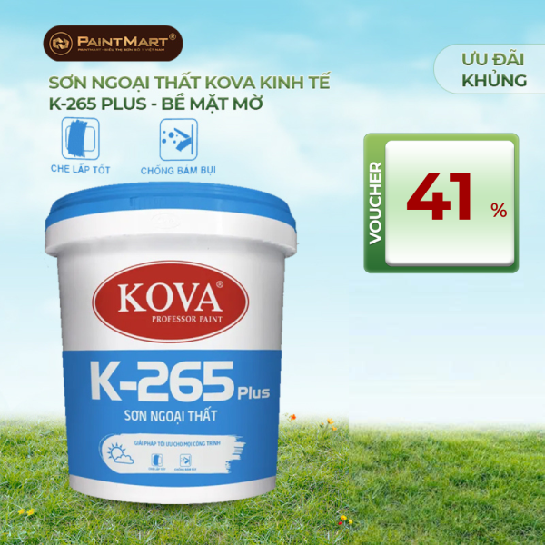 Sơn nước ngoài trời  không bóng Kova K265 Plus lon 3,5L