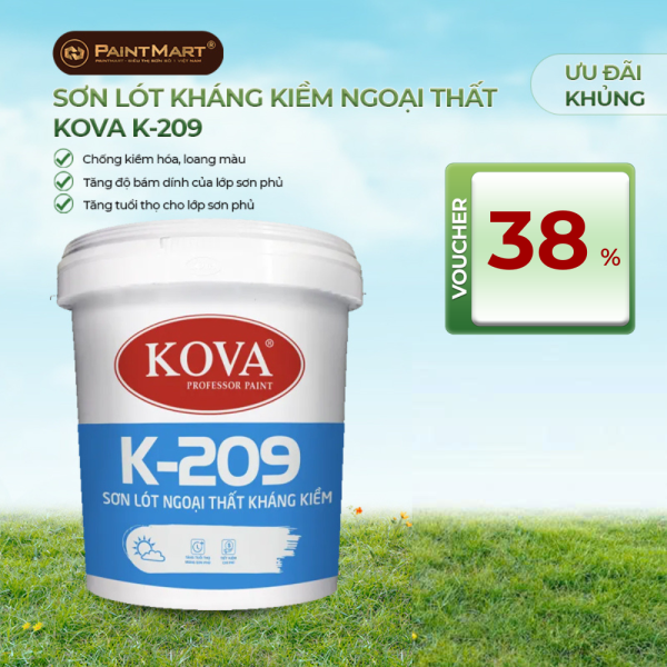 Sơn lót chống kiềm ngoại thất Kova K-209 thùng 16L