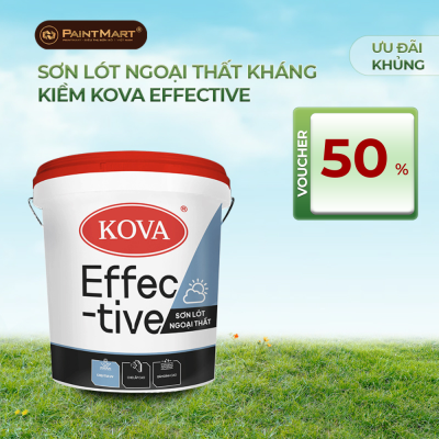 Sơn lót ngoại thất kháng kiềm KOVA Effective - Thùng 16L