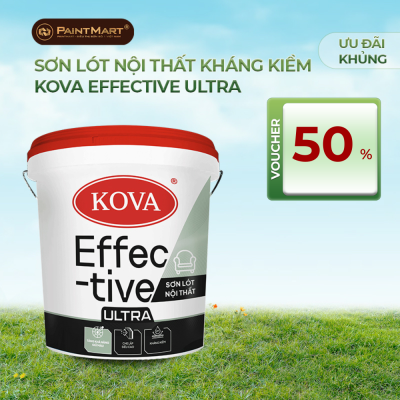Sơn lót nội thất kháng kiềm KOVA Effective Ultra - Lon 3.5L