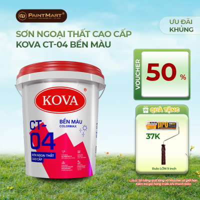 Sơn ngoại thất cao cấp KOVA CT-04 BỀN MÀU - THÙNG 18L