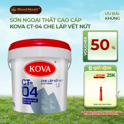 Sơn ngoại thất cao cấp KOVA CT-04 Che lấp vết nứt - Lon 4.5L