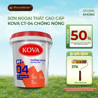Sơn ngoại thất cao cấp KOVA CT-04 Chống Nóng - Lon 4.5L