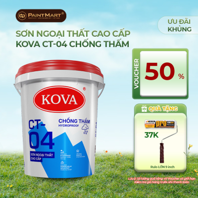 Sơn ngoại thất cao cấp KOVA CT-04 CHỐNG THẤM - THÙNG 18L