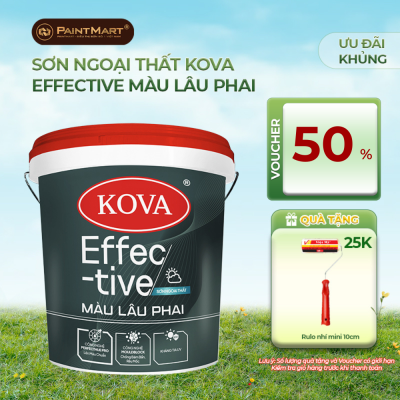 Sơn ngoại thất KOVA Effective Màu Lâu Phai - Lon 3.5L