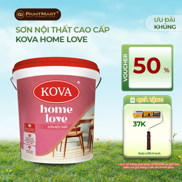 Sơn nội thất cao cấp KOVA Home Love - Thùng 16L