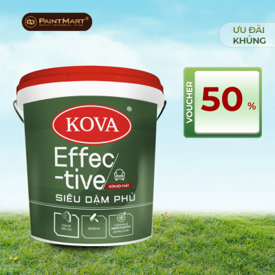 Sơn nội thất KOVA Effective Siêu Dặm Phủ - Thùng 16L