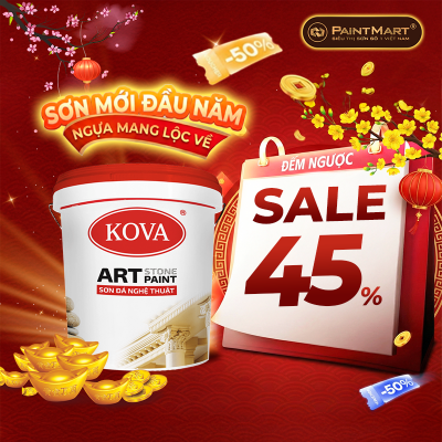 Sơn giả đá Kova Art Stone thùng 20Kg