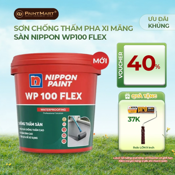 SƠN CHỐNG THẤM PHA XI MĂNG SÀN NIPPON WP100 FLEX - 18KG