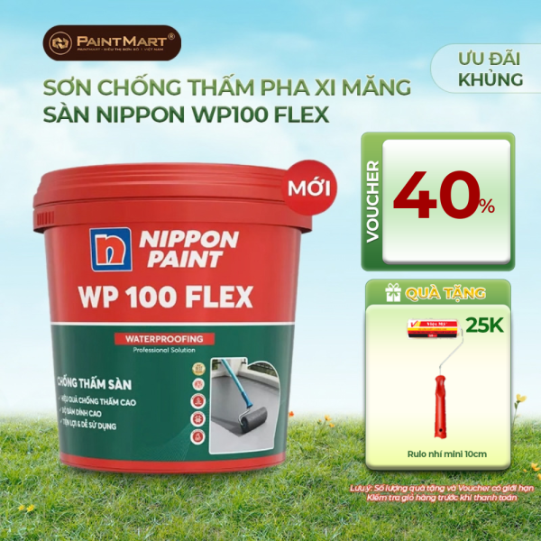 SƠN CHỐNG THẤM PHA XI MĂNG SÀN NIPPON WP100 FLEX - 6KG