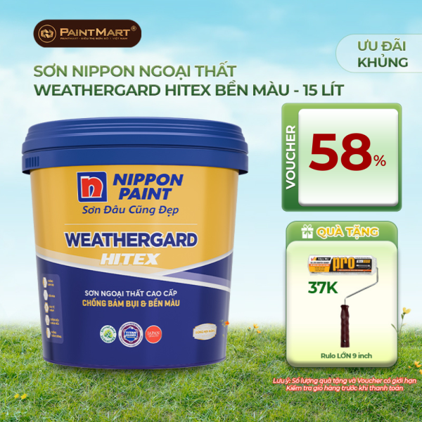 Sơn ngoại thất cao cấp NIPPON WEATHERGARD HITEX 15L
