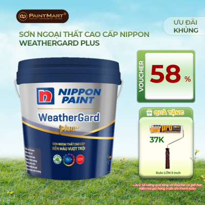 Sơn ngoại thất Nippon WeatherGard Plus+ 15L