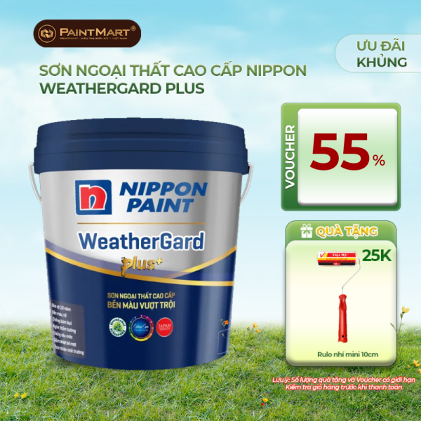 Sơn ngoại thất Nippon WeatherGard Plus+ 5L