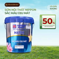 Sơn nội thất Nippon Matex Sắc Màu Dịu Mát 17L