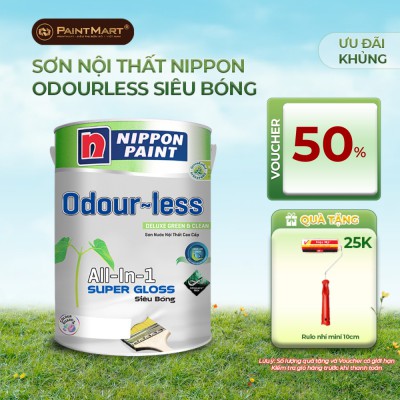 Sơn nội thất Nippon ODOURLESS siêu bóng 5L