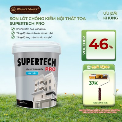 Sơn lót chống kiềm nội thất Supertech Pro thùng 15L
