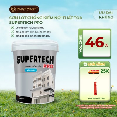 Sơn lót chống kiềm nội thất Supertech Pro lon 5L
