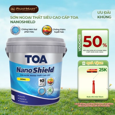Sơn ngoại thất cao cấp Toa Nanoshield bóng - 5L