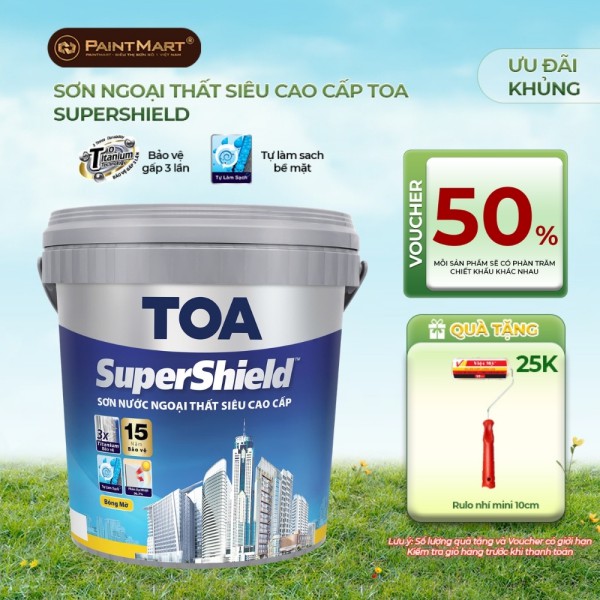Sơn ngoại thất Toa Supershield bóng mờ lon 5L