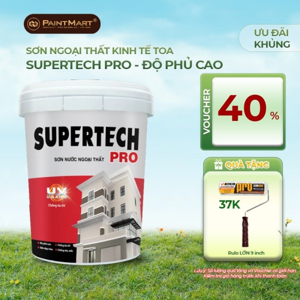 Sơn nước ngoại thất Toa Supertech Pro - 15L