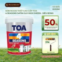 Sơn ngoại thất TOA 4 Seasons Satin Glo Siêu Bóng - 15L