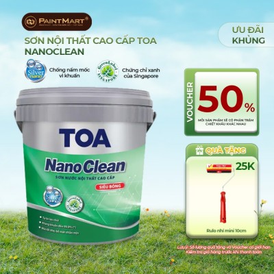Sơn nội thất cao cấp Toa Nanoclean siêu bóng - 5L