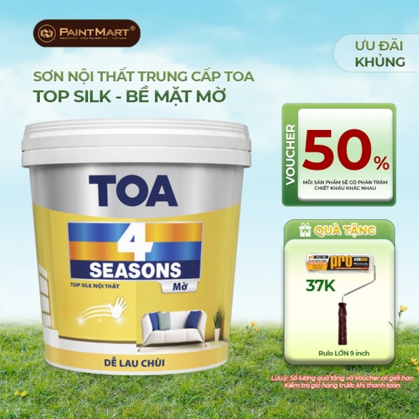 Sơn nội thất Toa 4 Seasons Top Silk - 15L