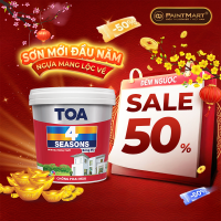 Sơn ngoại thất TOA 4 Seasons Satin Glo Siêu Bóng - 15L