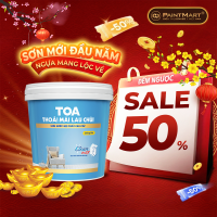 Sơn nội thất Toa Thoải Mái Lau Chùi bóng mờ - 15L