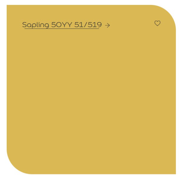 Dulux màu vàng rực rỡ Sapling 50YY 51/519