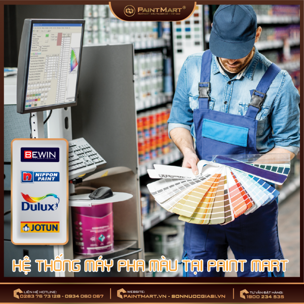 Hệ thống máy pha màu chính hãng tại Paint Mart