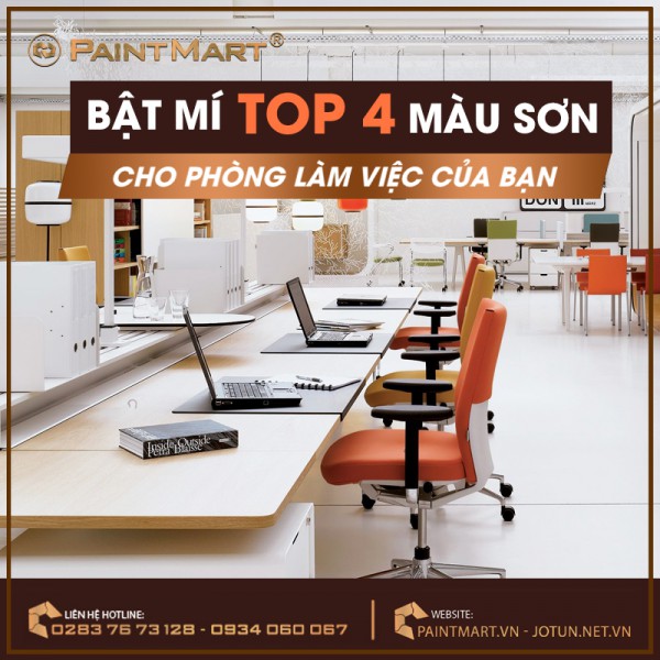 Cùng Siêu Thị Sơn chính hãng Paintmart khám phá màu sơn nội thất jotun nào đẹp cho phòng làm việc