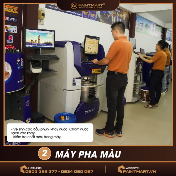 Hướng dẫn kiểm tra máy pha màu sau thời gian dài không sử đụng