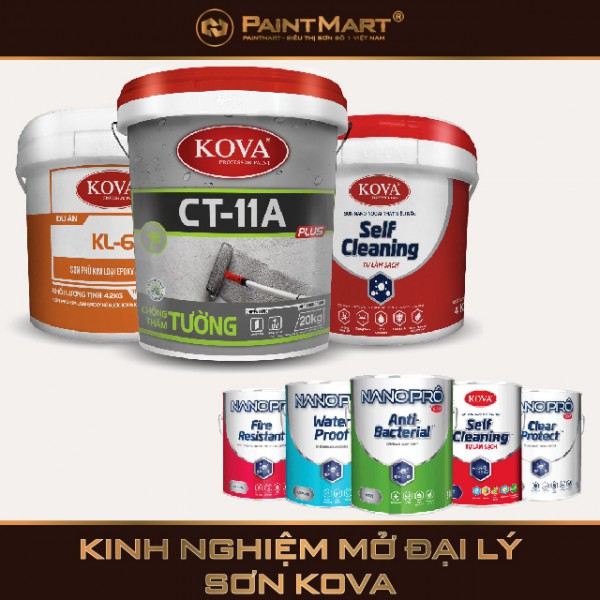 Kinh nghiệm mở đại lý sơn Kova
